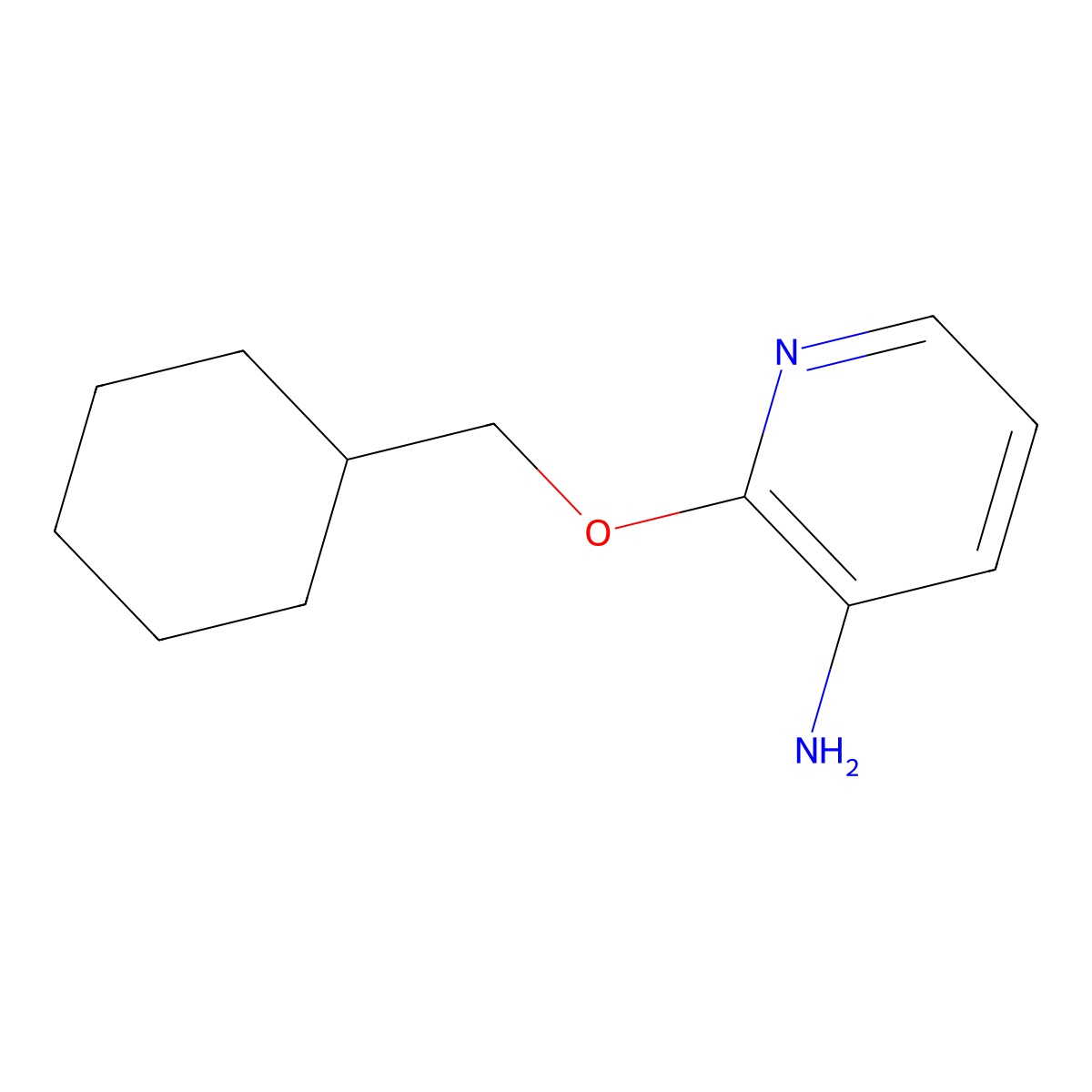 2-(Cyclohexylmethoxy)-3-pyridinamine molecular structure, CAS 1247467-99-7