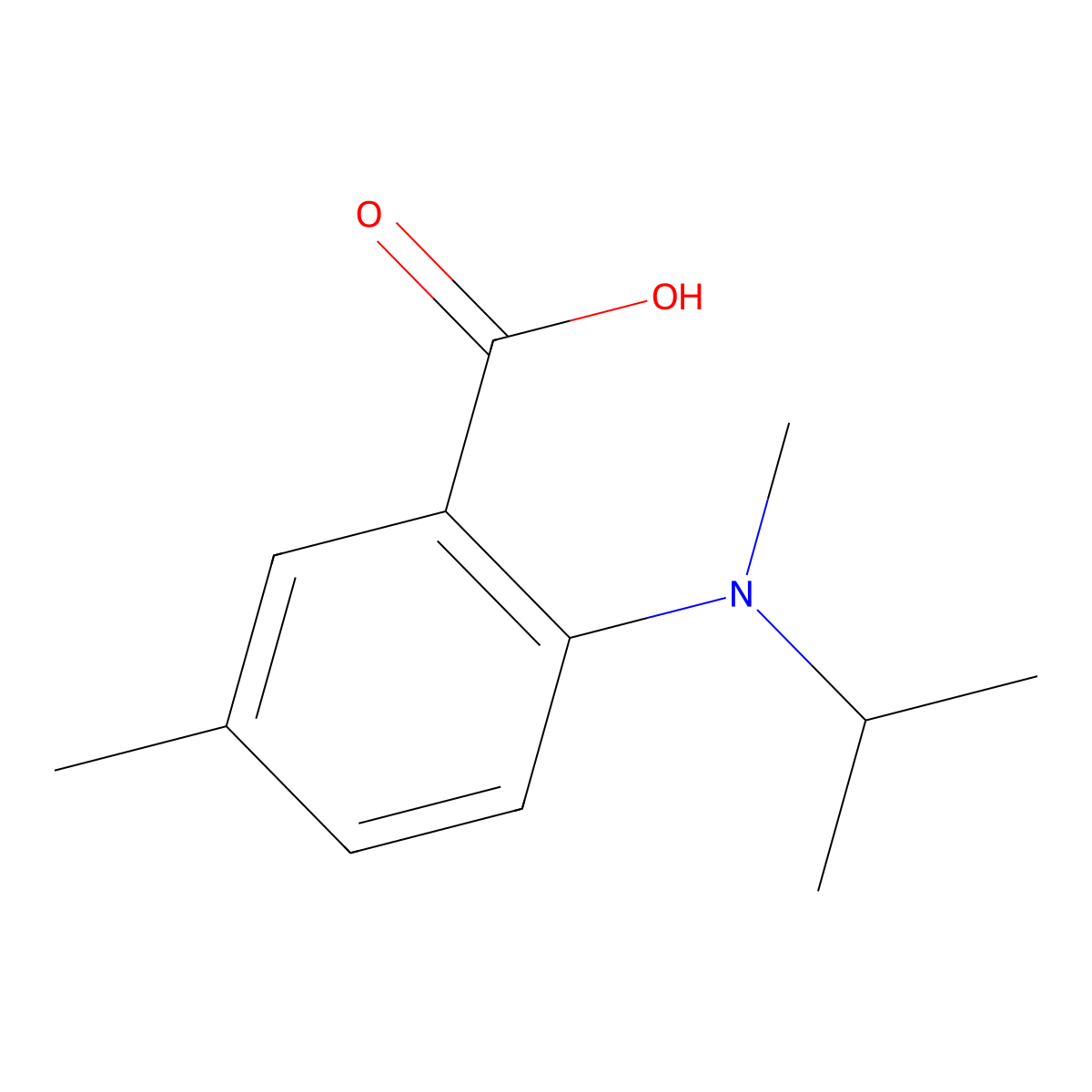 5-Methyl-2-[methyl(propan-2-yl)amino]benzoic acid molecular structure, CAS 1247469-25-5