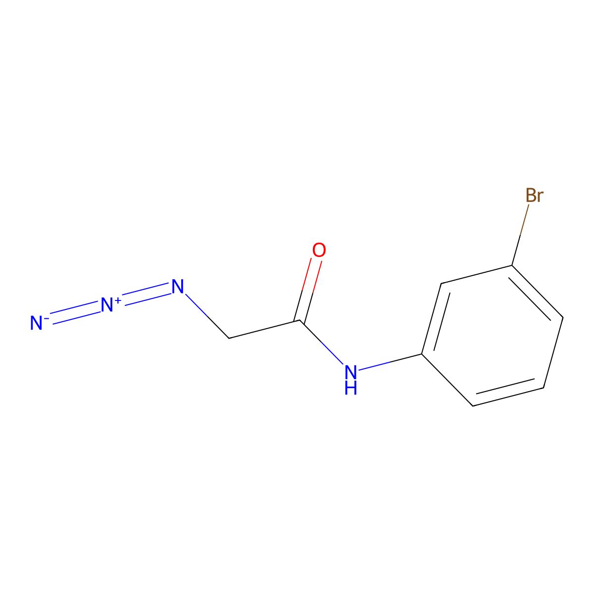 2-azido-N-(3-bromophenyl)acetamide molecular structure, CAS 1247472-81-6