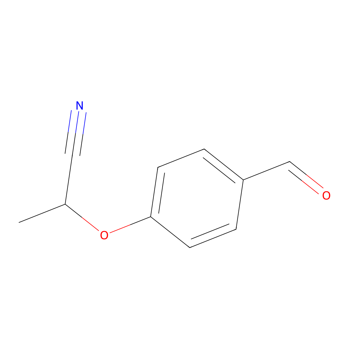 2-(4-Formylphenoxy)propanenitrile molecular structure, CAS 1247474-36-7
