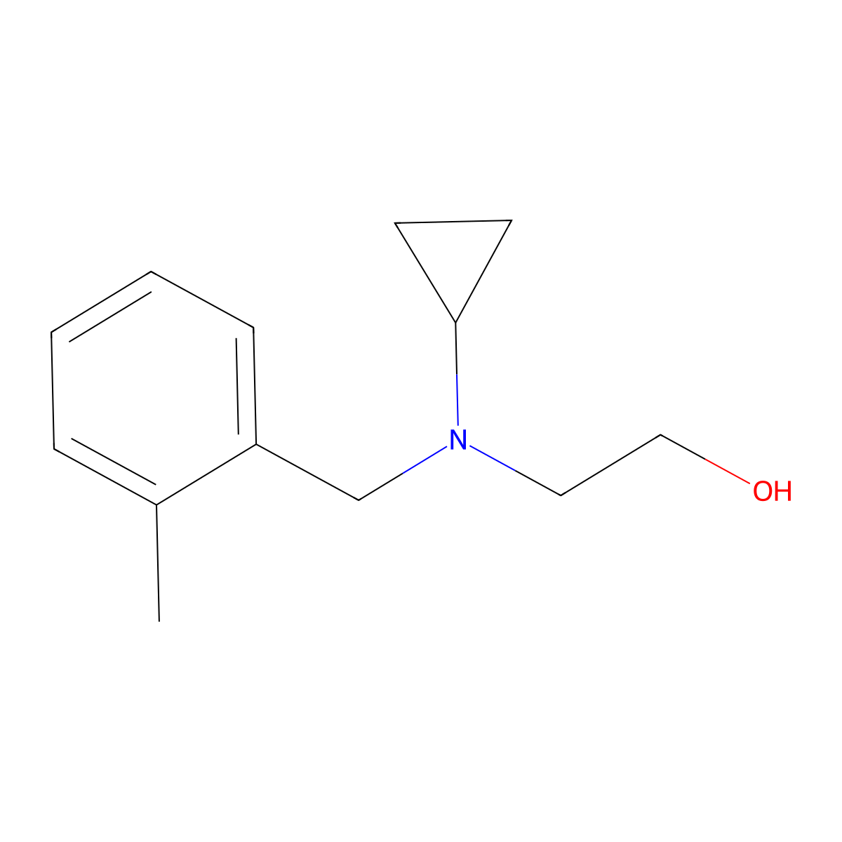 2-[Cyclopropyl-(2-methyl-benzyl)-amino]-ethanol molecular structure, CAS 1247474-60-7