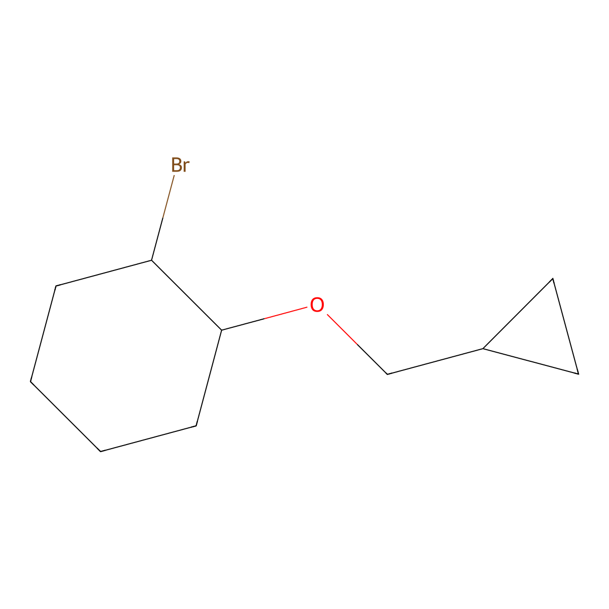 1-Bromo-2-(cyclopropylmethoxy)cyclohexane molecular structure, CAS 1247475-26-8