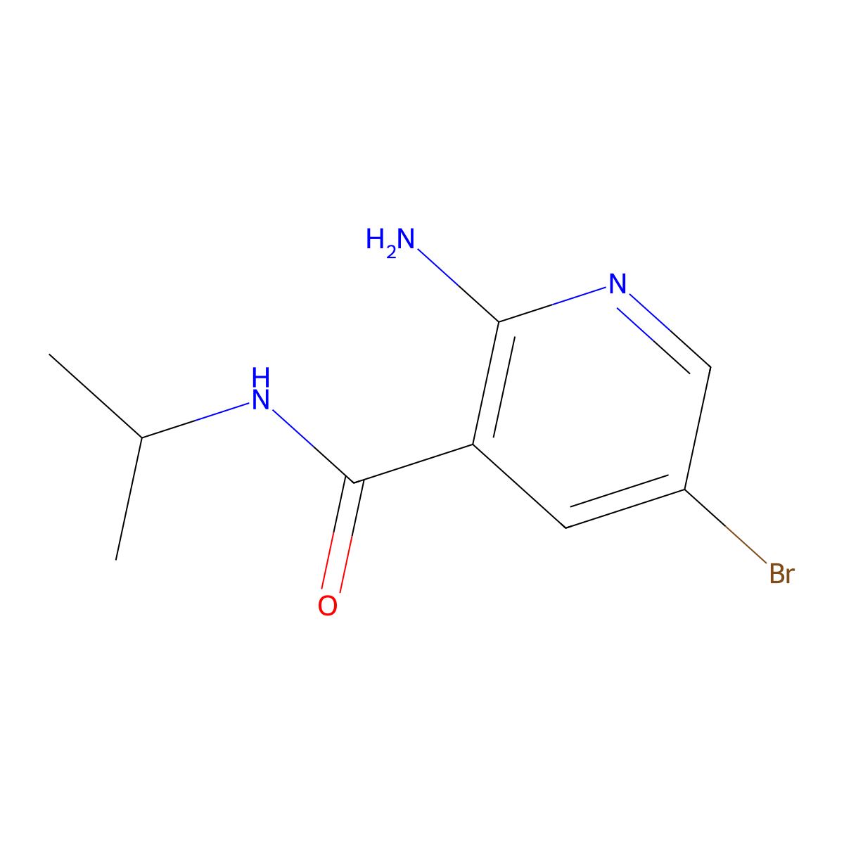 2-Amino-5-bromo-N-isopropylnicotinamide molecular structure, CAS 1247477-70-8
