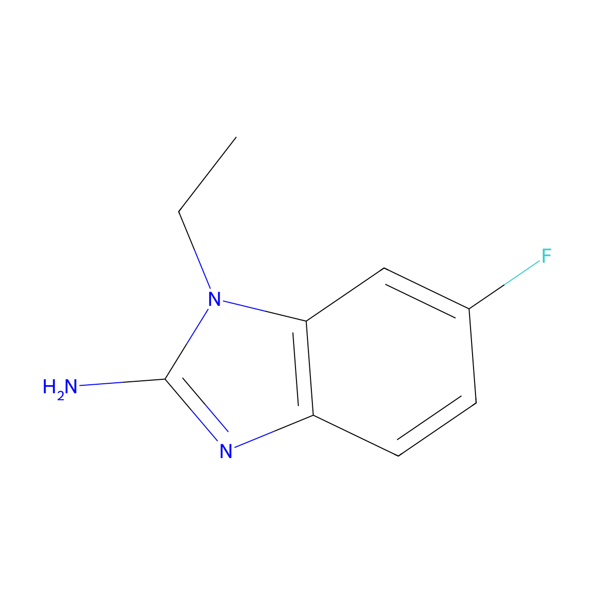 1-ethyl-6-fluoro-1H-1,3-benzodiazol-2-amine molecular structure, CAS 1247481-75-9
