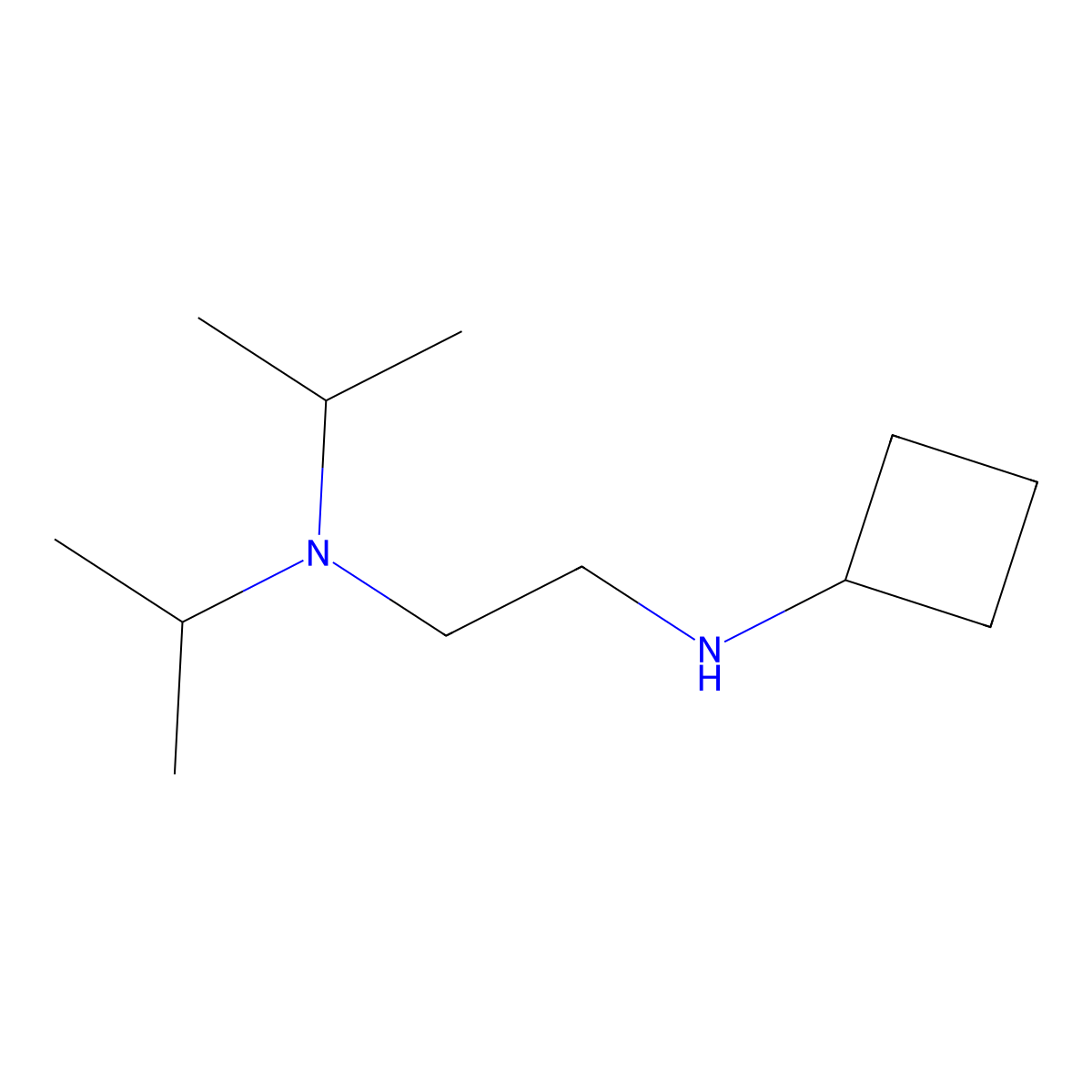 N-{2-[bis(propan-2-yl)amino]ethyl}cyclobutanamine molecular structure, CAS 1247482-68-3
