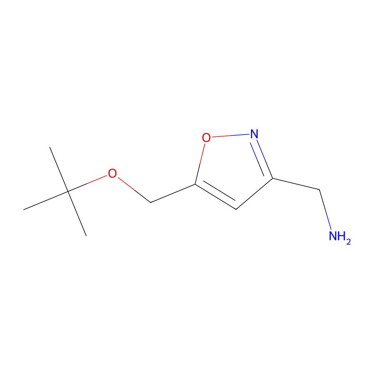 {5-[(Tert-butoxy)methyl]-1,2-oxazol-3-yl}methanamine molecular structure, CAS 1247482-72-9
