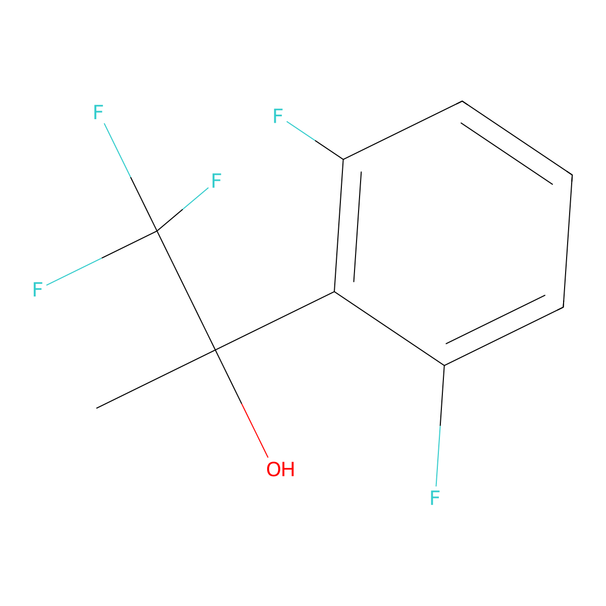 2-(2,6-Difluorophenyl)-1,1,1-trifluoropropan-2-ol molecular structure, CAS 1247482-83-2