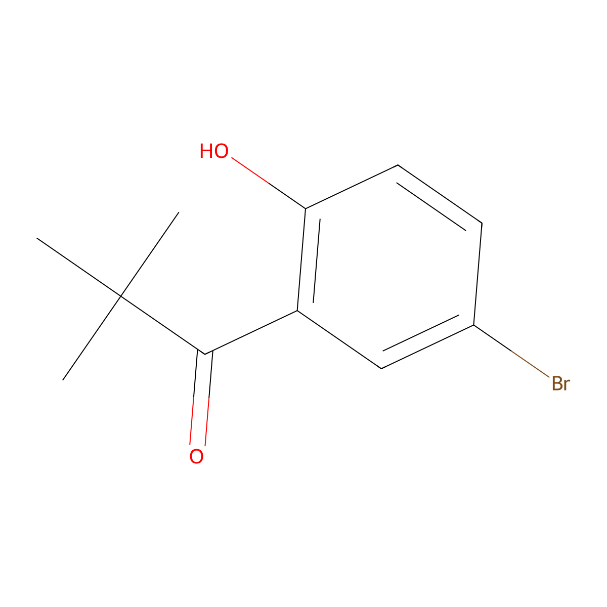 1-(5-Bromo-2-hydroxyphenyl)-2,2-dimethylpropan-1-one molecular structure, CAS 1247482-85-4