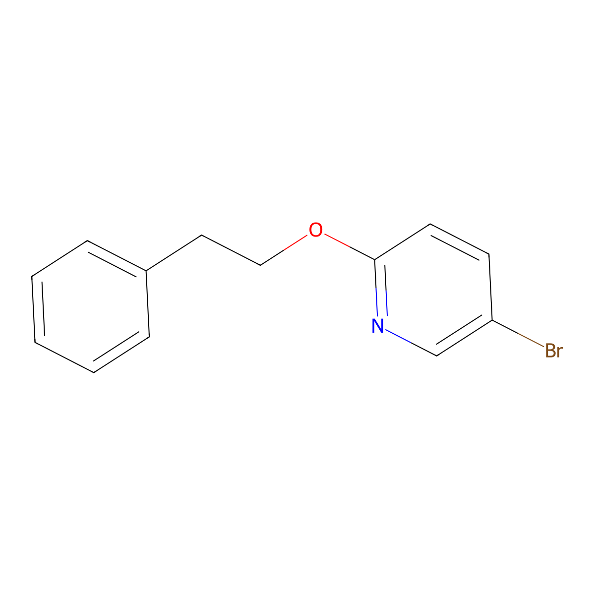 5-Bromo-2-phenethoxypyridine molecular structure, CAS 1247483-13-1