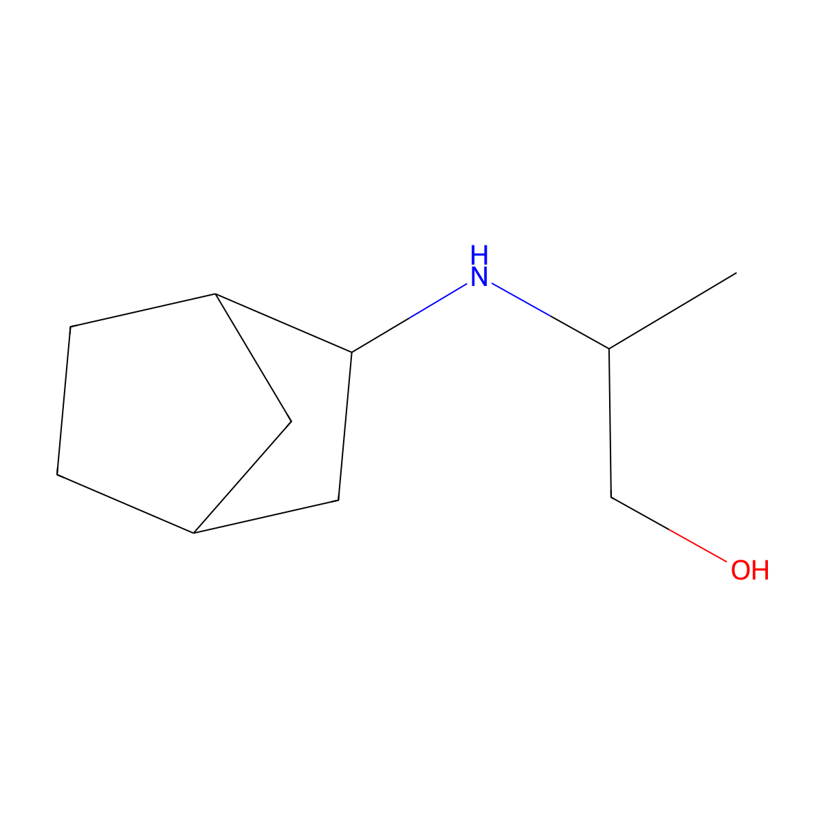 2-({Bicyclo[2.2.1]heptan-2-yl}amino)propan-1-ol molecular structure, CAS 1247483-84-6