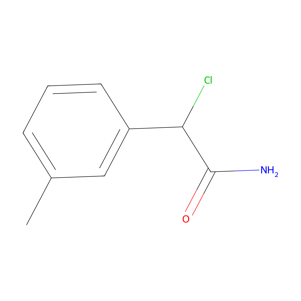 2-Chloro-2-(m-tolyl)acetamide molecular structure, CAS 1247486-46-9
