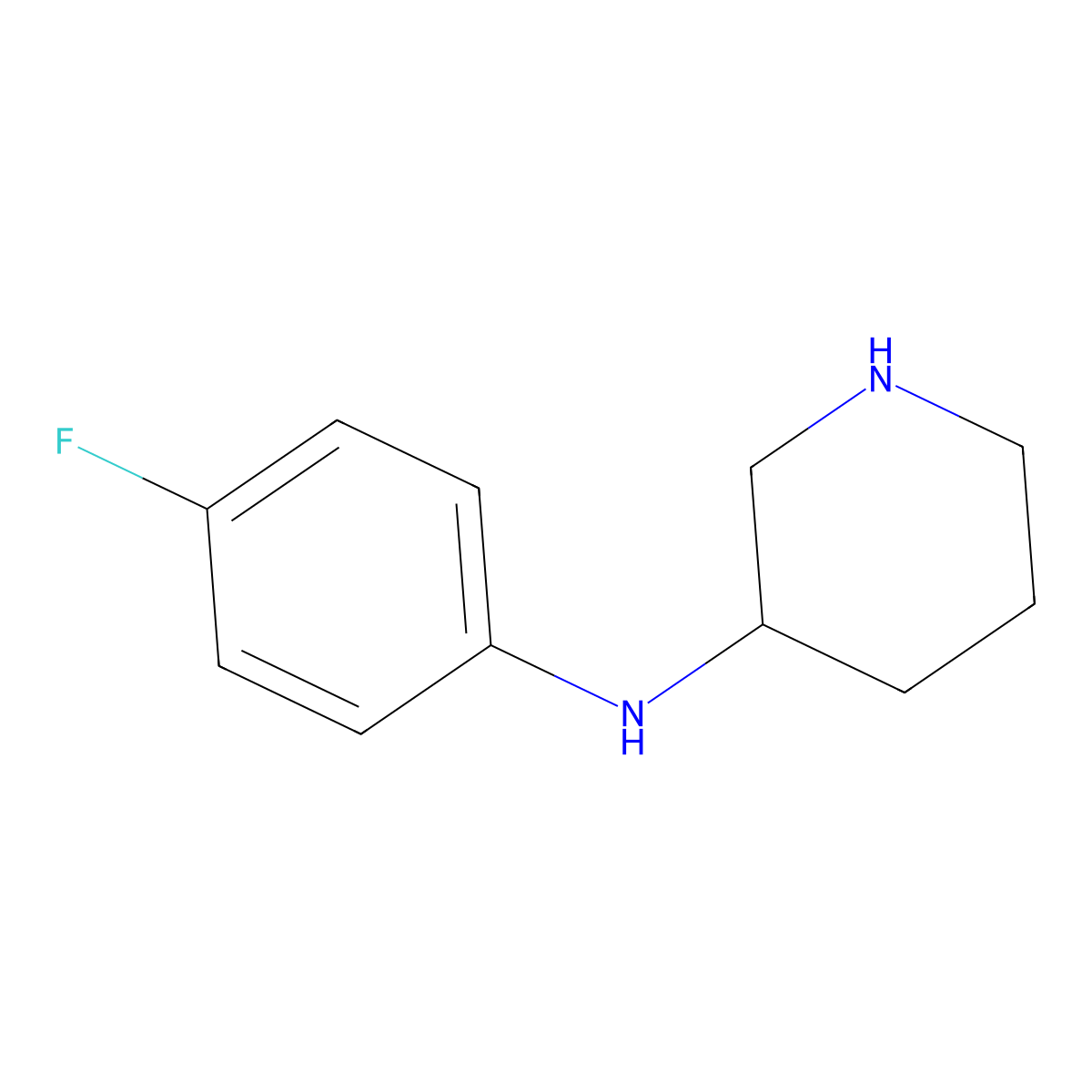 N-(4-fluorophenyl)piperidin-3-amine molecular structure, CAS 1247487-90-6