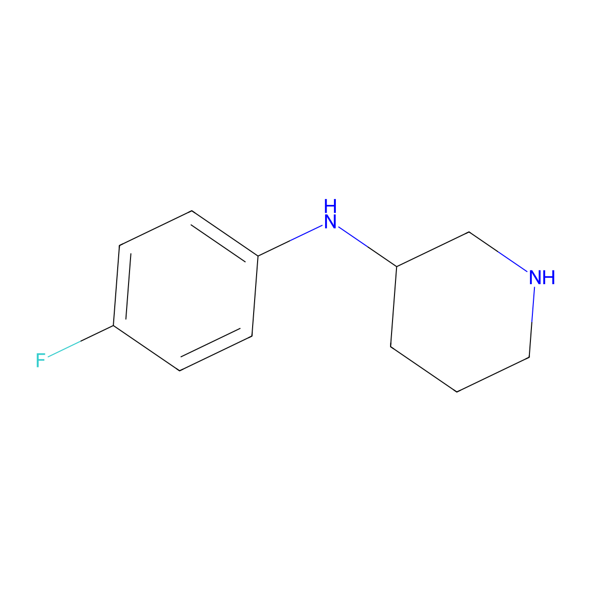 N-(4-fluorophenyl)piperidin-3-amine molecular structure, CAS 1247487-90-6