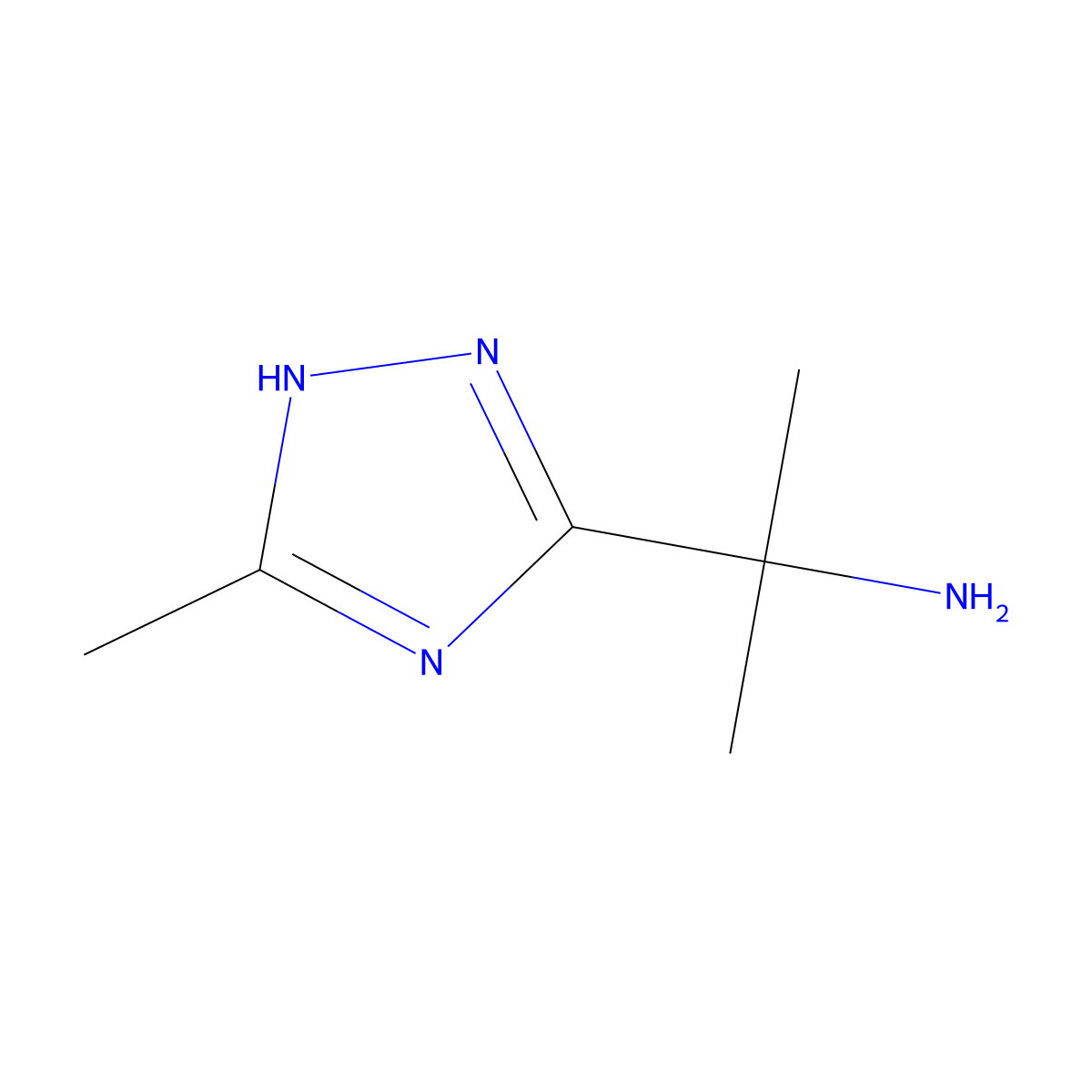 2-(3-methyl-1H-1,2,4-triazol-5-yl)propan-2-amine molecular structure, CAS 1247489-27-5