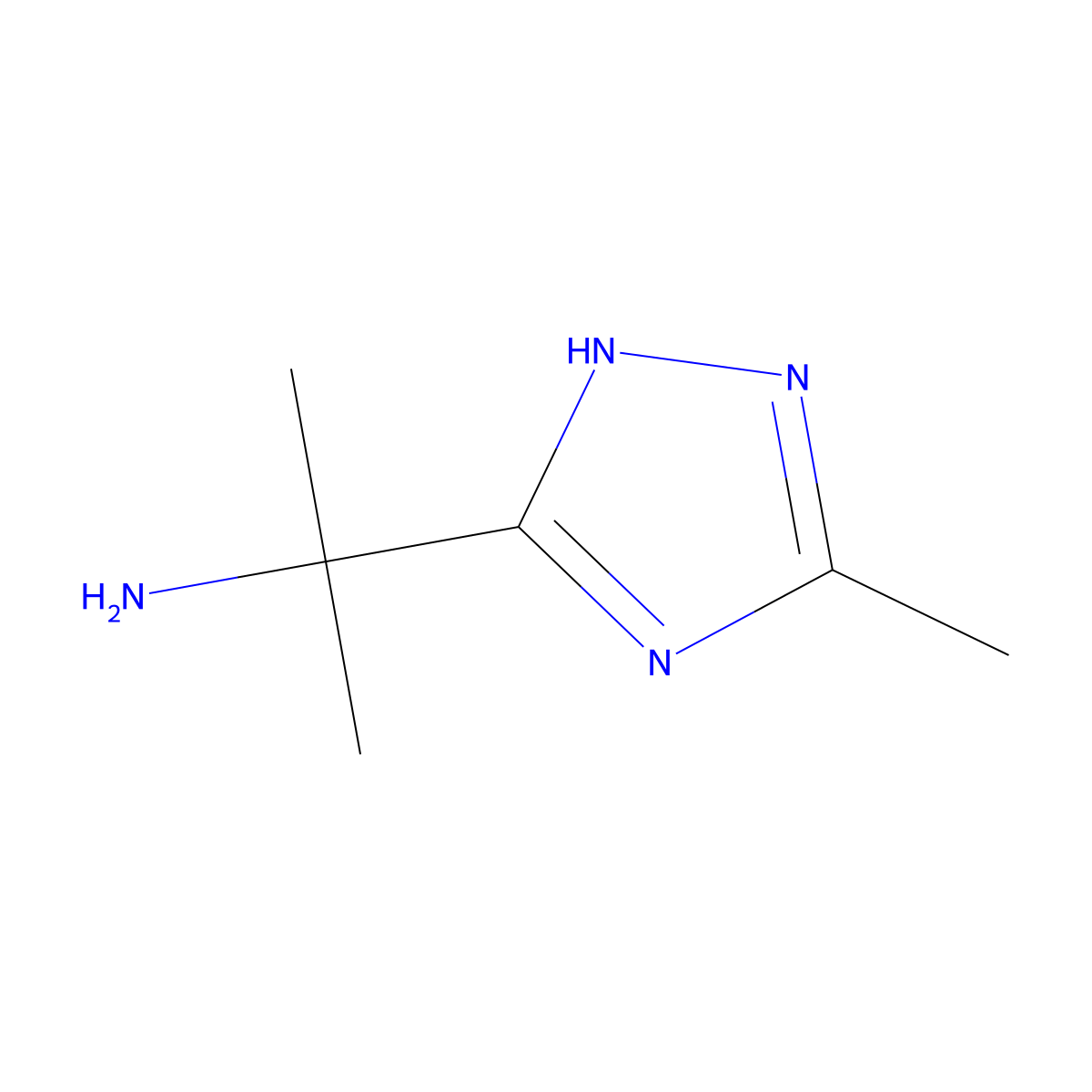 2-(3-methyl-1H-1,2,4-triazol-5-yl)propan-2-amine molecular structure, CAS 1247489-27-5