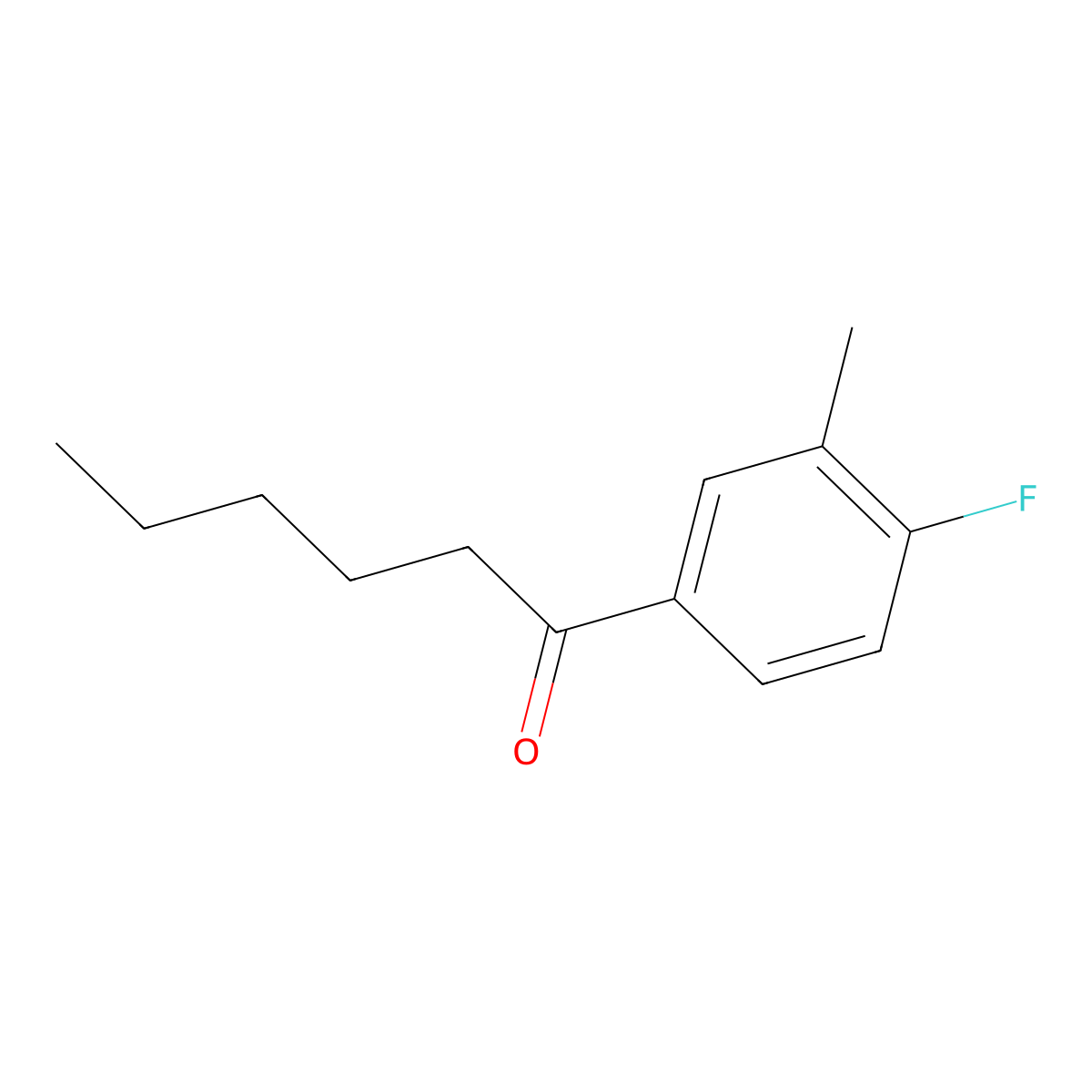 1-(4-Fluoro-3-methylphenyl)hexan-1-one molecular structure, CAS 1247489-37-7