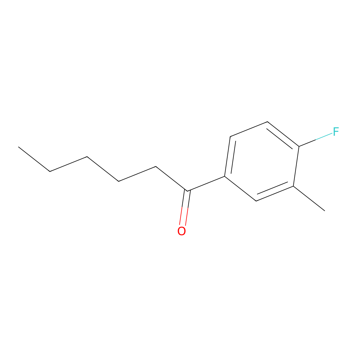 1-(4-Fluoro-3-methylphenyl)hexan-1-one molecular structure, CAS 1247489-37-7
