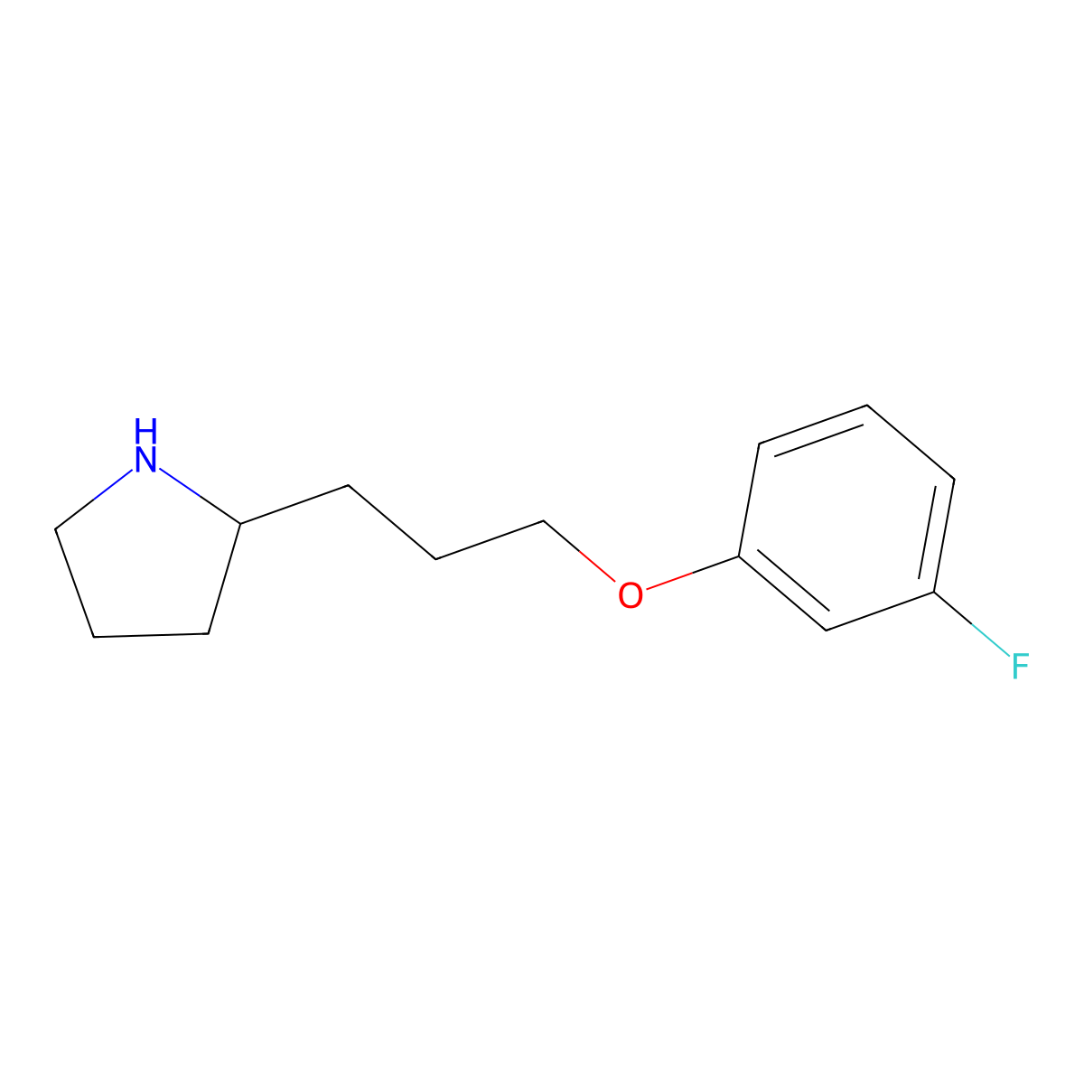 2-(3-(3-Fluorophenoxy)propyl)pyrrolidine molecular structure, CAS 1247490-28-3