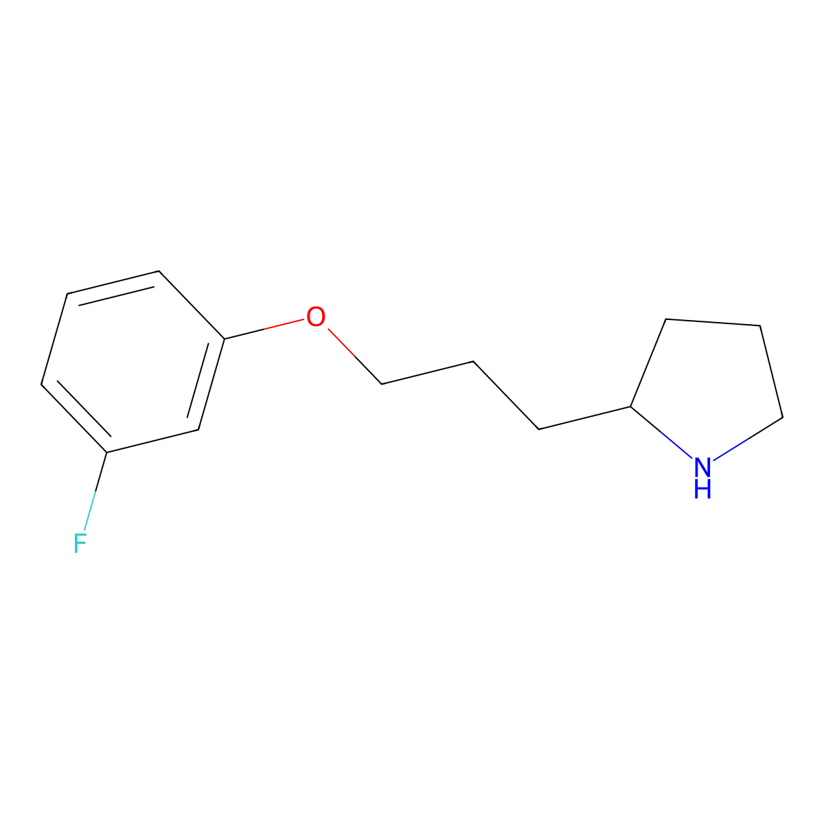 2-(3-(3-Fluorophenoxy)propyl)pyrrolidine molecular structure, CAS 1247490-28-3