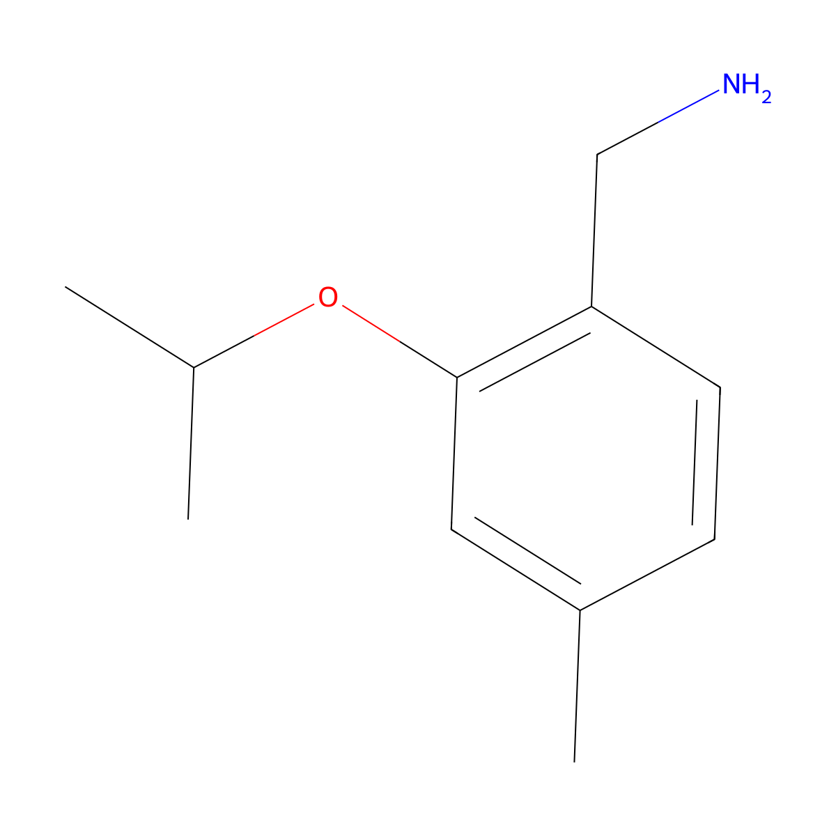 [4-Methyl-2-(propan-2-yloxy)phenyl]methanamine molecular structure, CAS 1247490-96-5