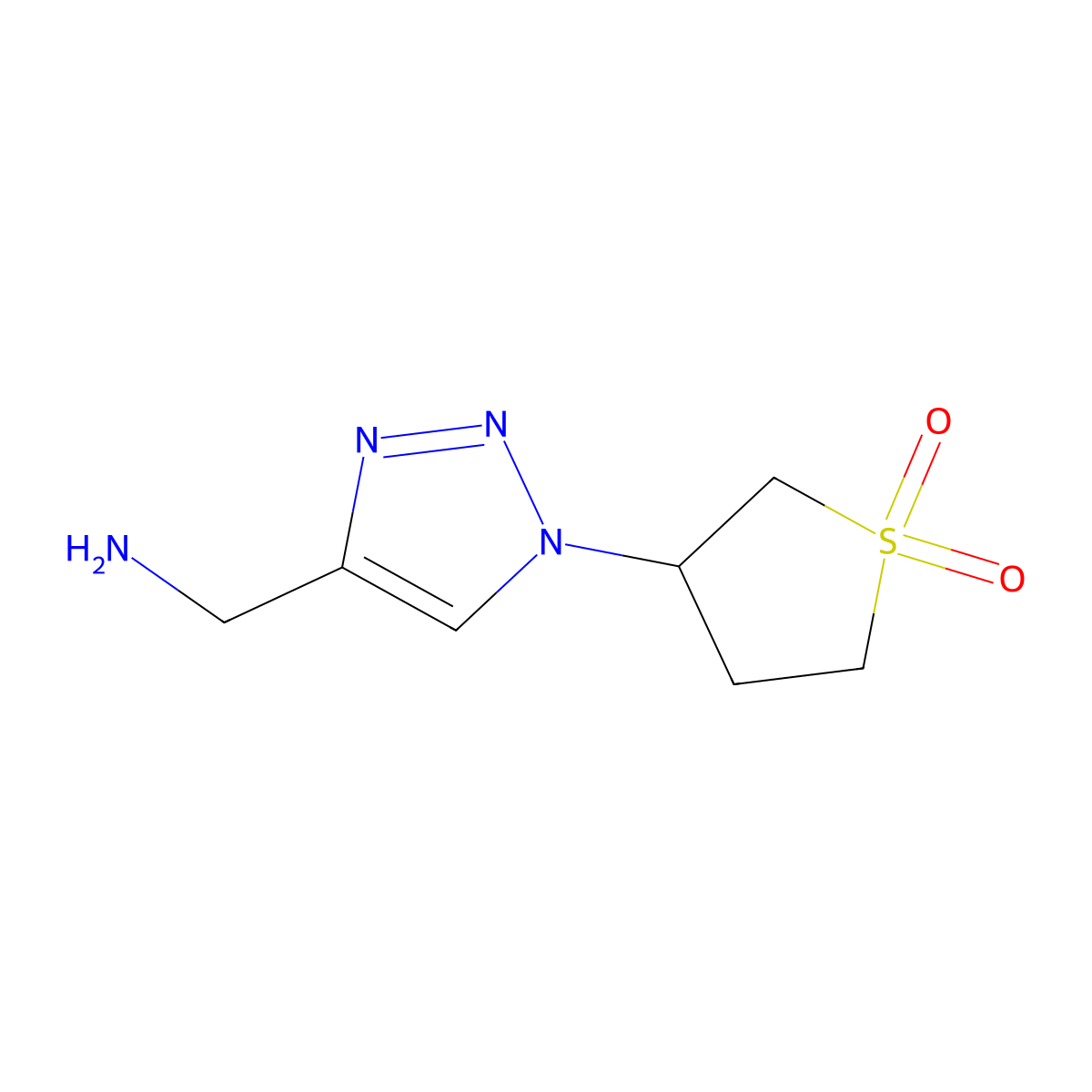 3-(4-(Aminomethyl)-1h-1,2,3-triazol-1-yl)tetrahydrothiophene 1,1-dioxide molecular structure, CAS 1247491-51-5