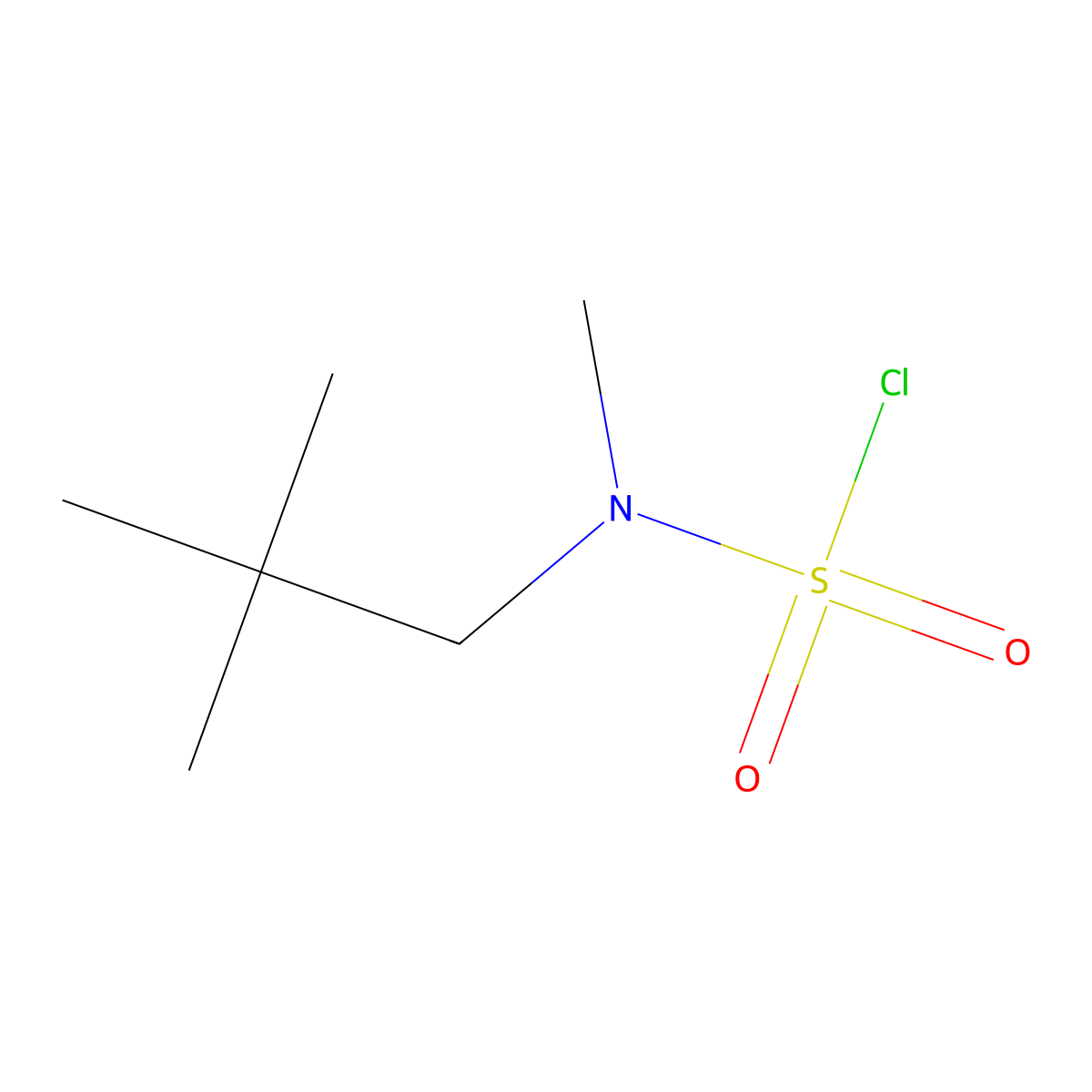 N-(2,2-dimethylpropyl)-N-methylsulfamoyl chloride molecular structure, CAS 1247491-80-0