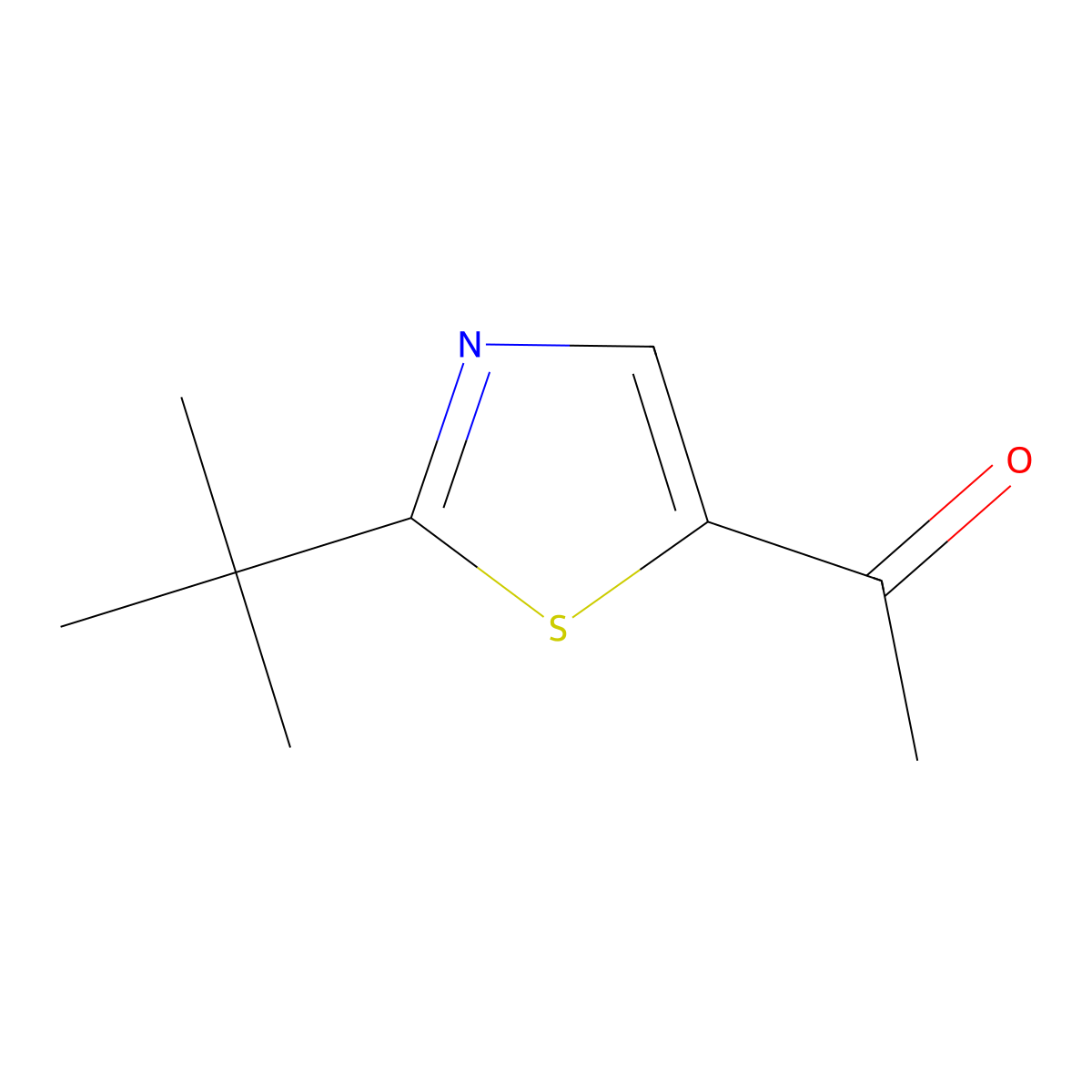 1-(2-(tert-Butyl)thiazol-5-yl)ethanone molecular structure, CAS 1247495-63-1