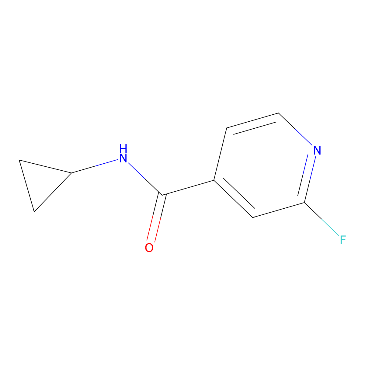 N-cyclopropyl-2-fluoropyridine-4-carboxamide molecular structure, CAS 1247497-65-9