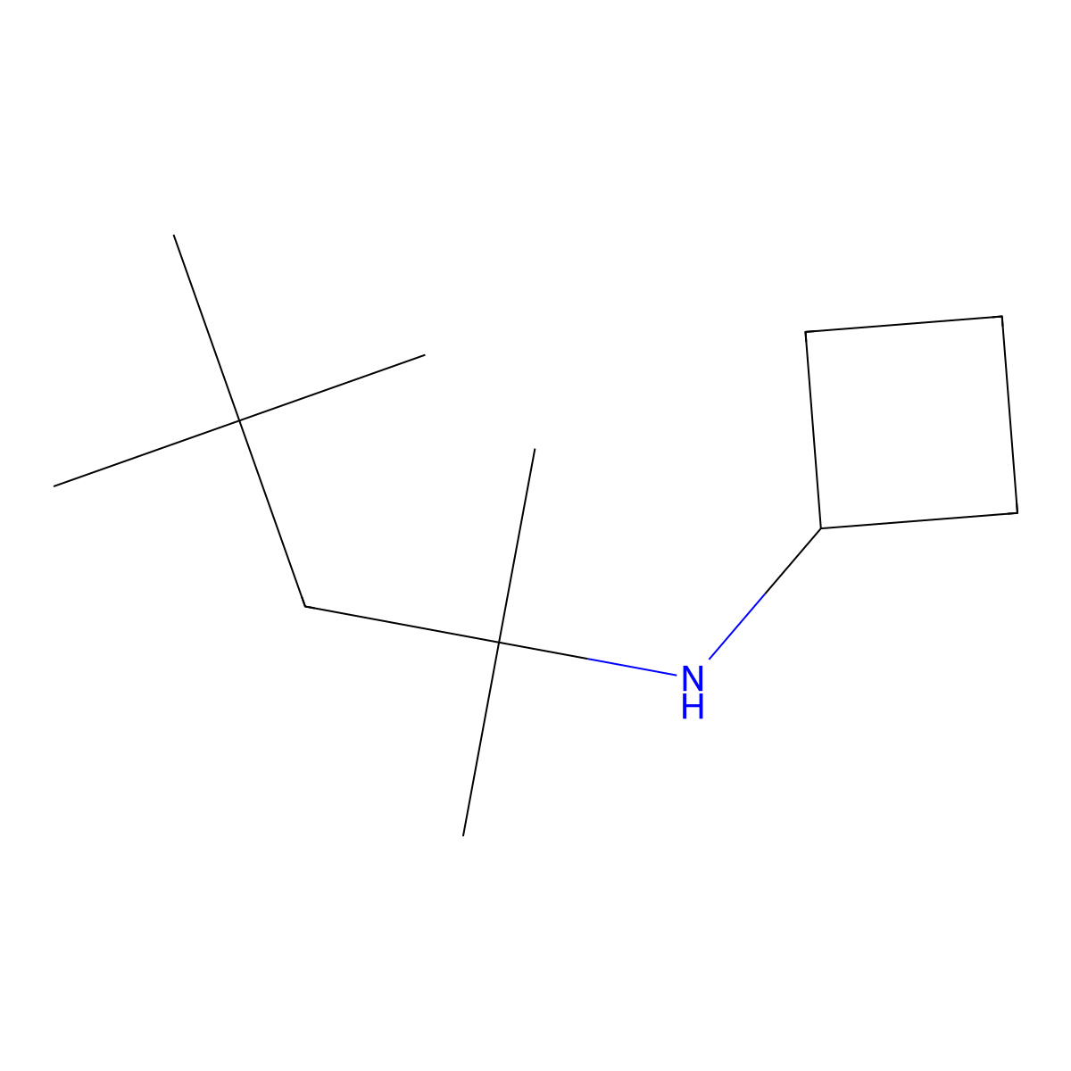 N-(2,4,4-trimethylpentan-2-yl)cyclobutanamine molecular structure, CAS 1247499-43-9