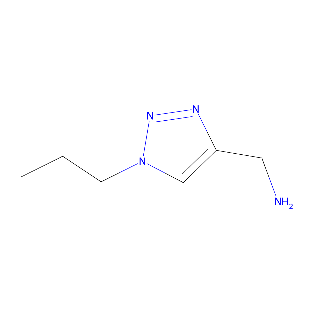 (1-propyl-1H-1,2,3-triazol-4-yl)methanamine molecular structure, CAS 1247499-61-1