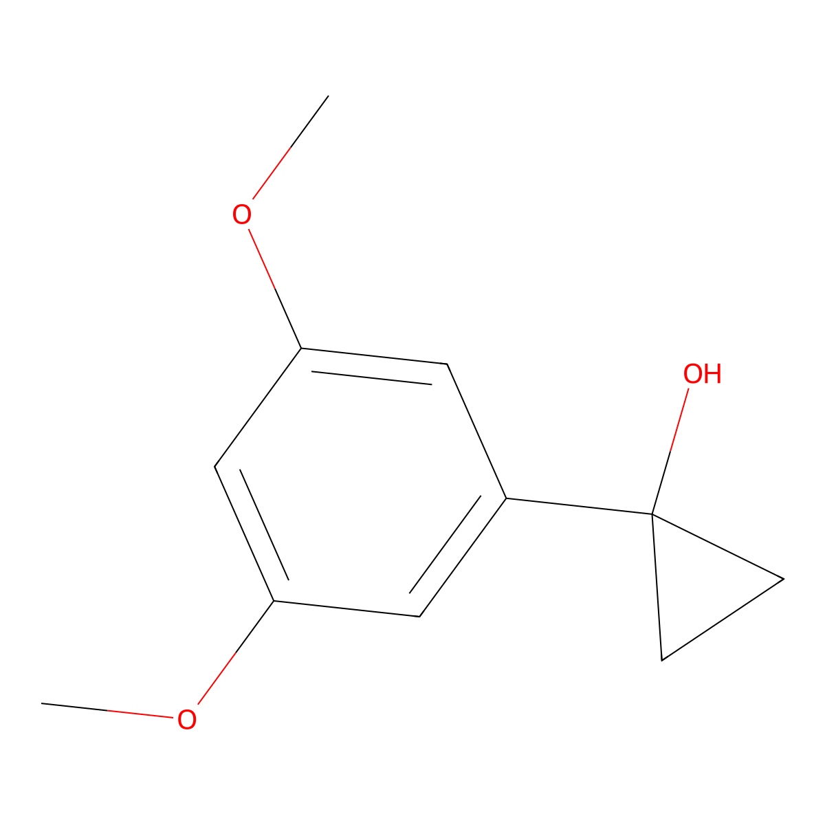 1-(3,5-Dimethoxyphenyl)cyclopropan-1-ol molecular structure, CAS 1247501-40-1