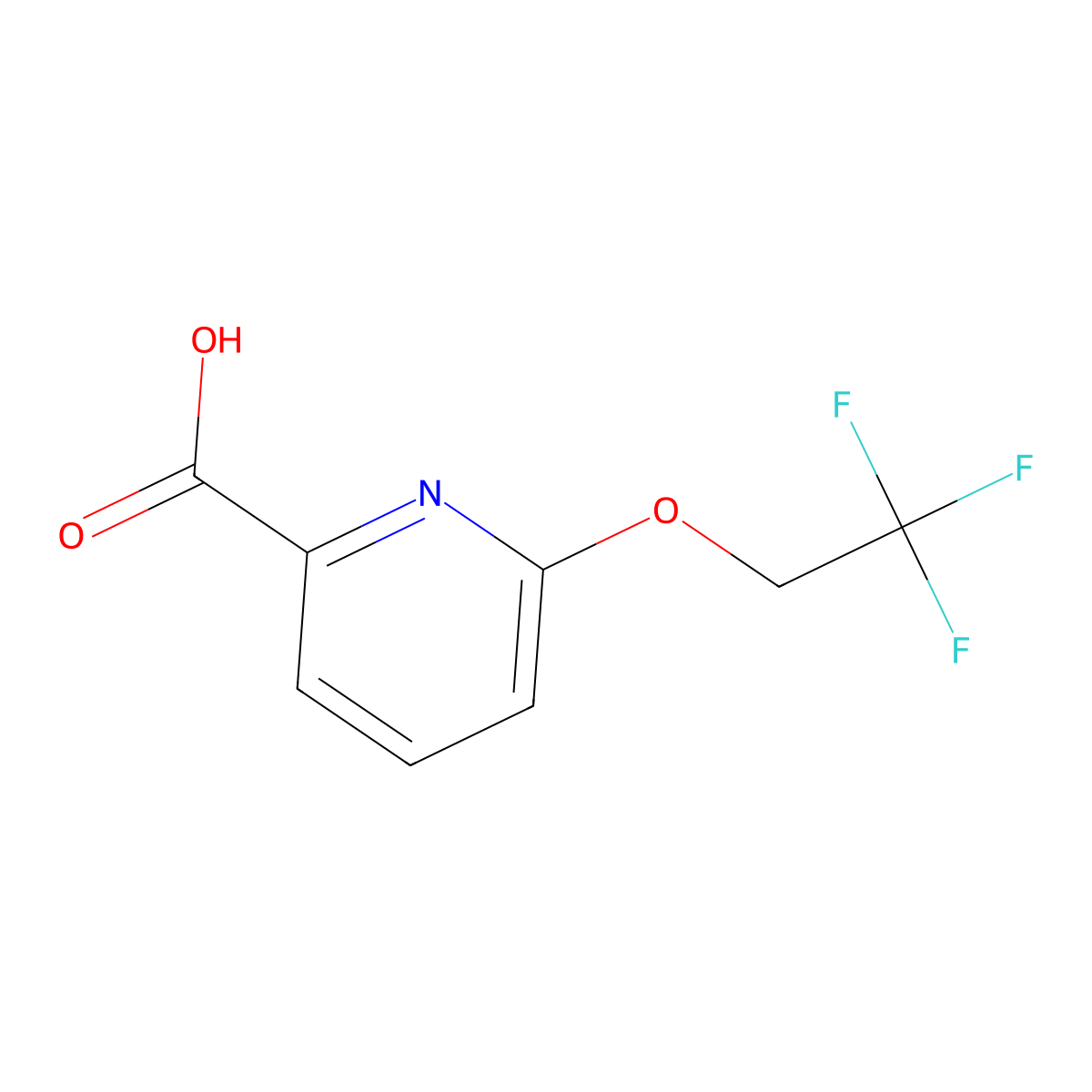 6-(2,2,2-Trifluoroethoxy)pyridine-2-carboxylic acid molecular structure, CAS 1247503-48-5