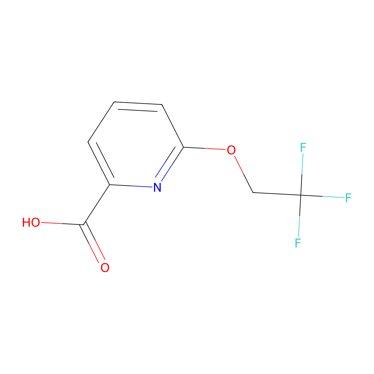 6-(2,2,2-Trifluoroethoxy)pyridine-2-carboxylic acid molecular structure, CAS 1247503-48-5