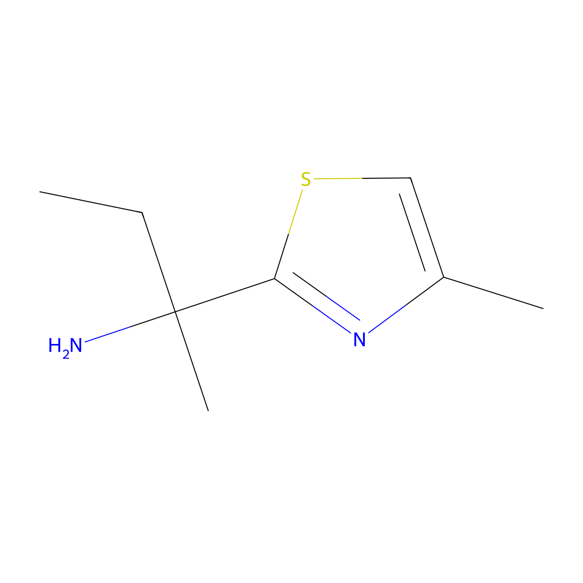 2-(4-Methyl-1,3-thiazol-2-yl)butan-2-amine molecular structure, CAS 1247504-05-7