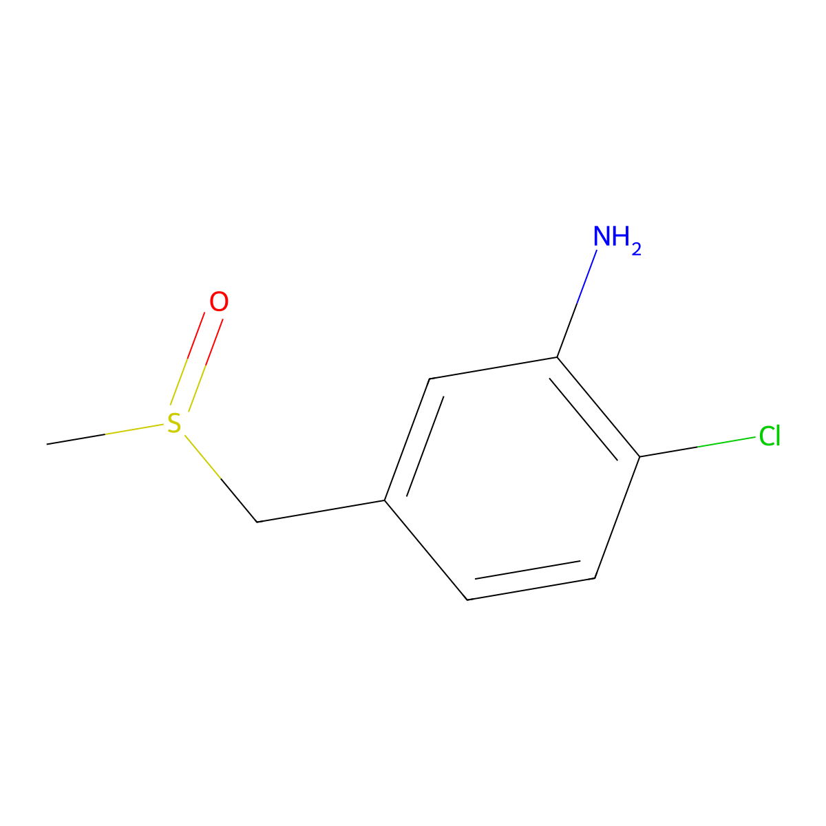 2-Chloro-5-(methanesulfinylmethyl)aniline molecular structure, CAS 1247504-17-1