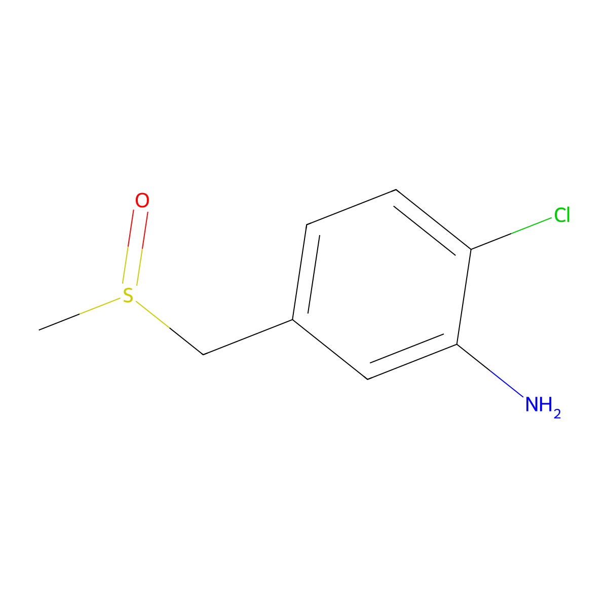 2-Chloro-5-(methanesulfinylmethyl)aniline molecular structure, CAS 1247504-17-1