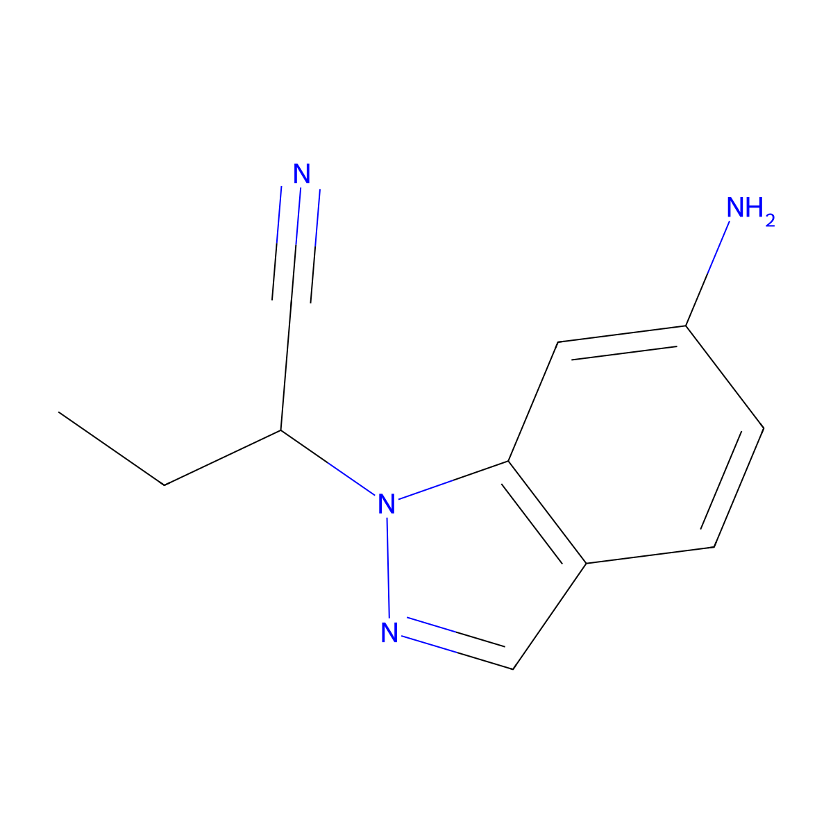 2-(6-Amino-1h-indazol-1-yl)butanenitrile molecular structure, CAS 1247504-53-5