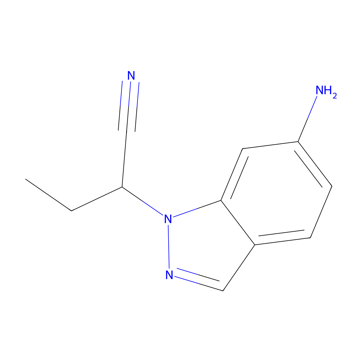 2-(6-Amino-1h-indazol-1-yl)butanenitrile molecular structure, CAS 1247504-53-5