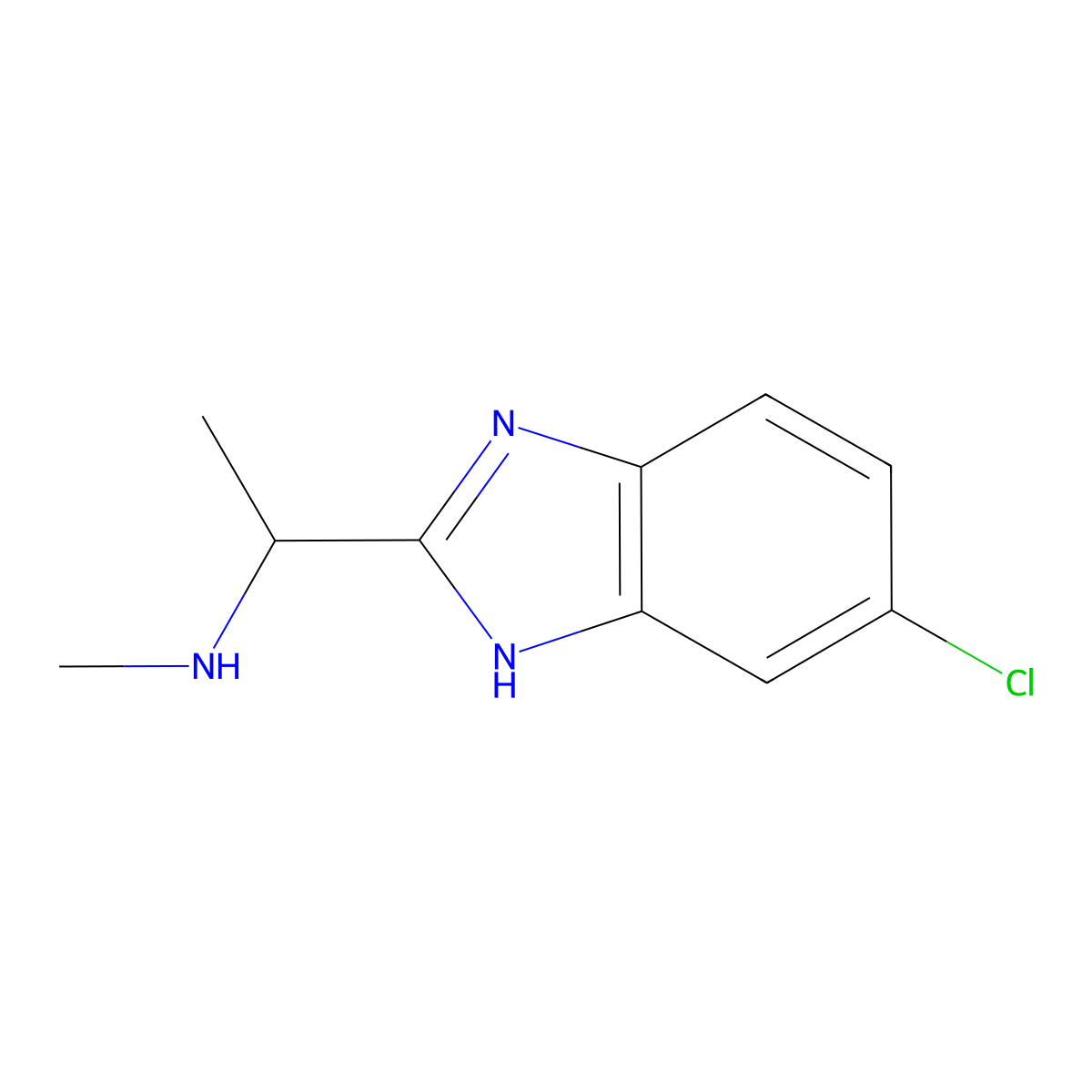 [1-(5-chloro-1H-1,3-benzodiazol-2-yl)ethyl](methyl)amine molecular structure, CAS 1247507-53-4