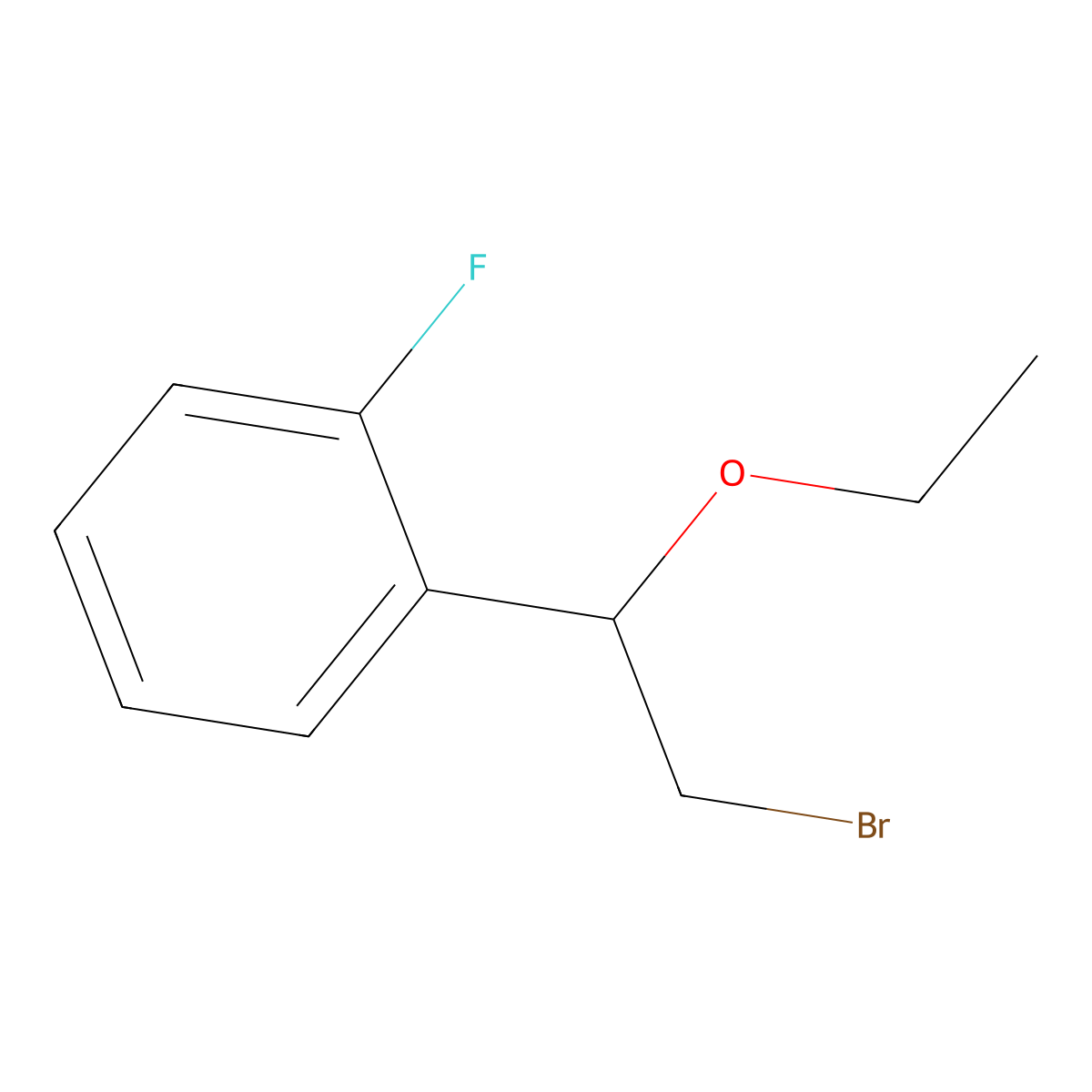 1-(2-Bromo-1-ethoxyethyl)-2-fluorobenzene molecular structure, CAS 1247508-25-3