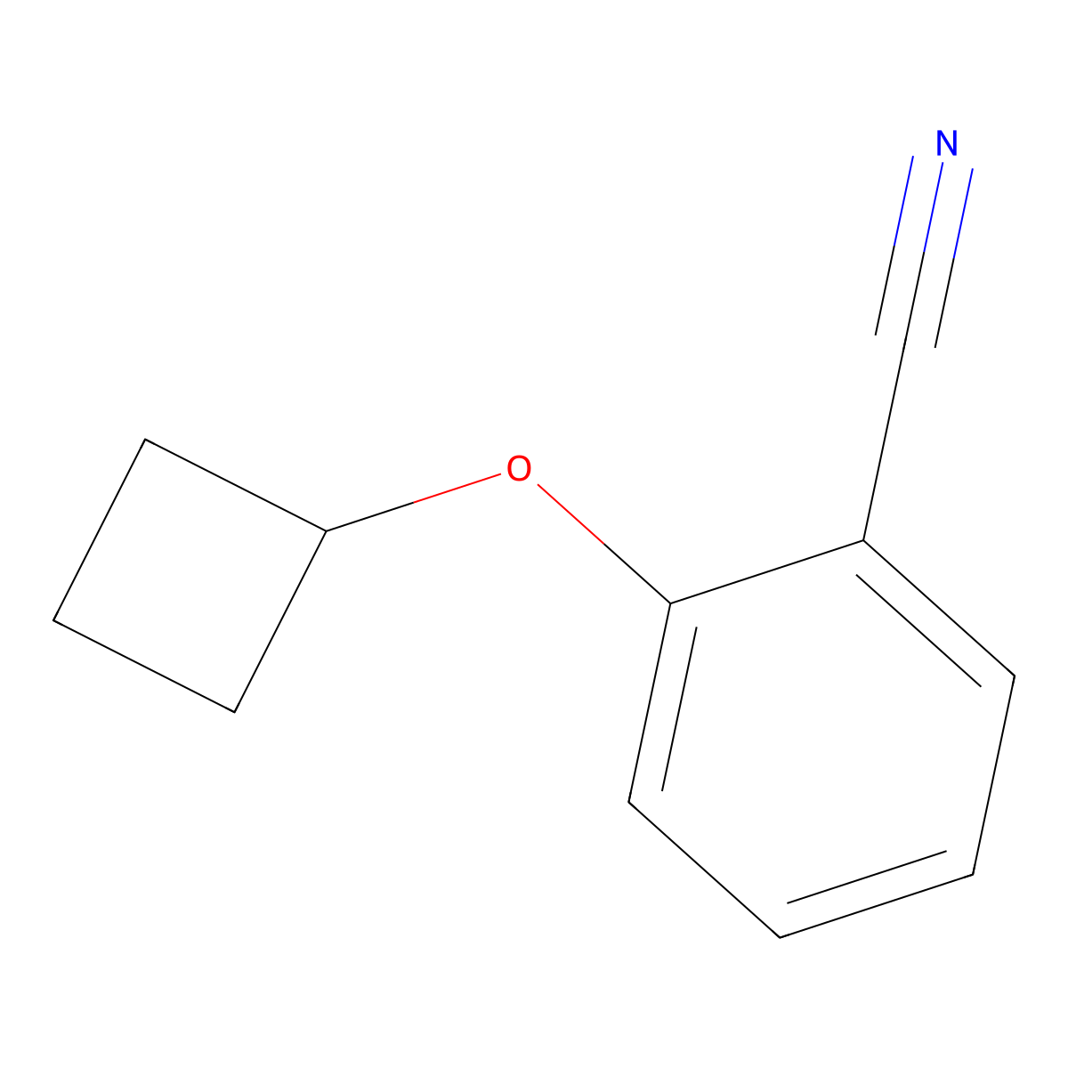 2-Cyclobutoxybenzonitrile molecular structure, CAS 1247509-37-0