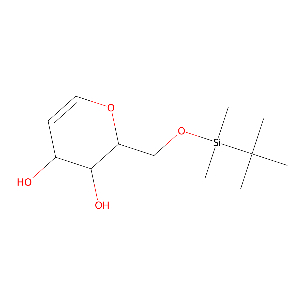 6-O-tert-Butyldimethylsilyl-D-galactal molecular structure, CAS 124751-19-5