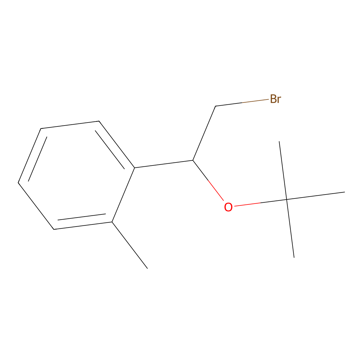 1-(2-Bromo-1-(tert-butoxy)ethyl)-2-methylbenzene molecular structure, CAS 1247511-31-4