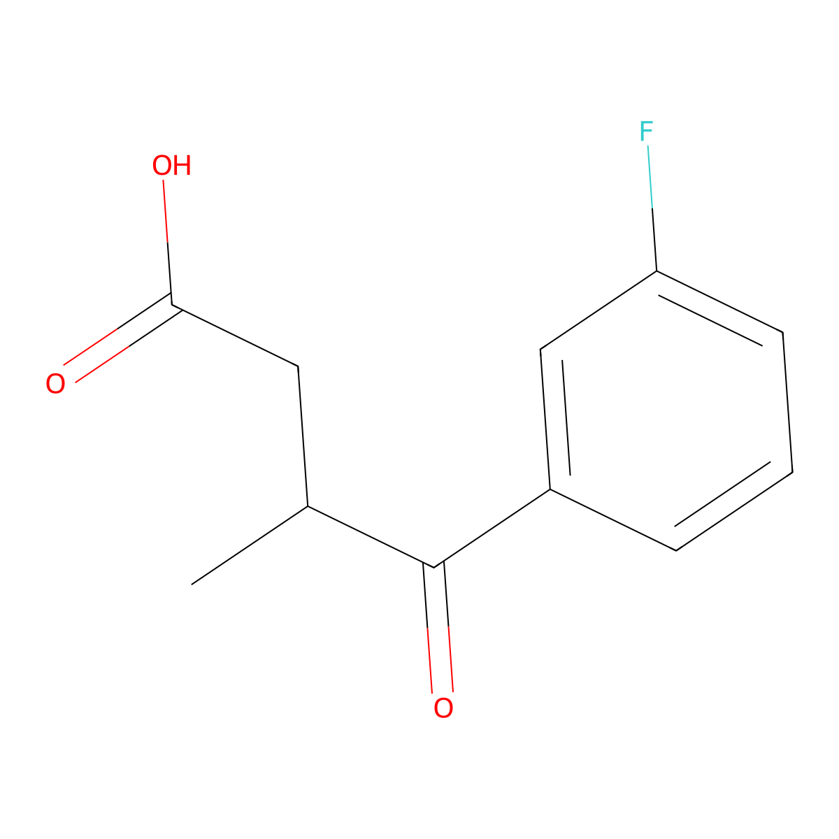 4-(3-Fluorophenyl)-3-methyl-4-oxobutanoic acid molecular structure, CAS 1247512-15-7