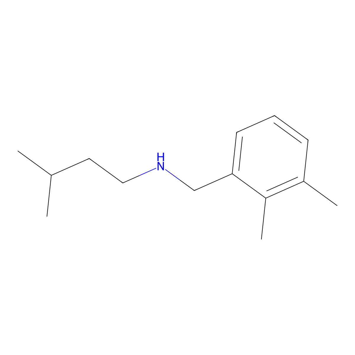 [(2,3-Dimethylphenyl)methyl](3-methylbutyl)amine molecular structure, CAS 1247512-44-2