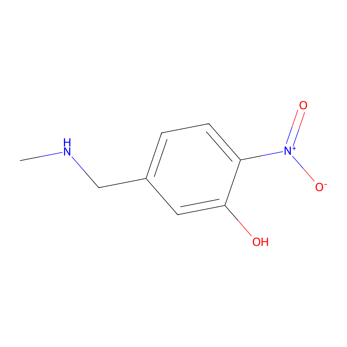 5-((Methylamino)methyl)-2-nitrophenol molecular structure, CAS 1247513-16-1