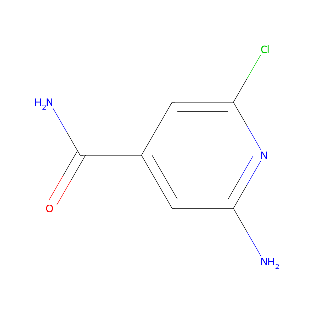 2-Amino-6-chloroisonicotinamide molecular structure, CAS 1247514-56-2