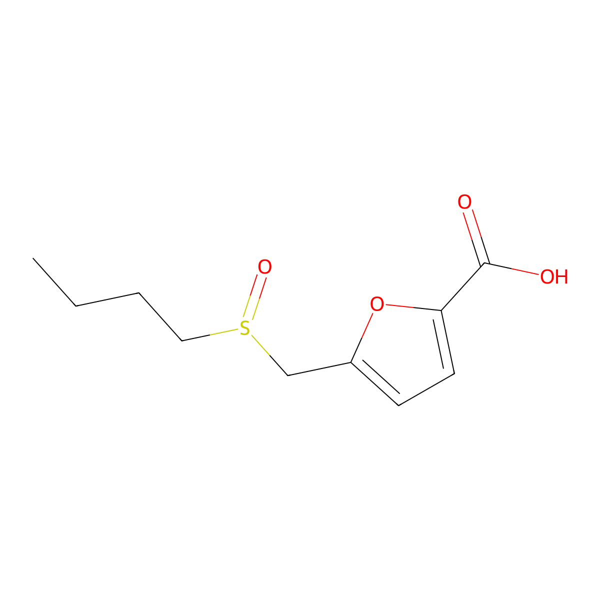 5-((Butylsulfinyl)methyl)furan-2-carboxylic acid molecular structure, CAS 1247515-02-1