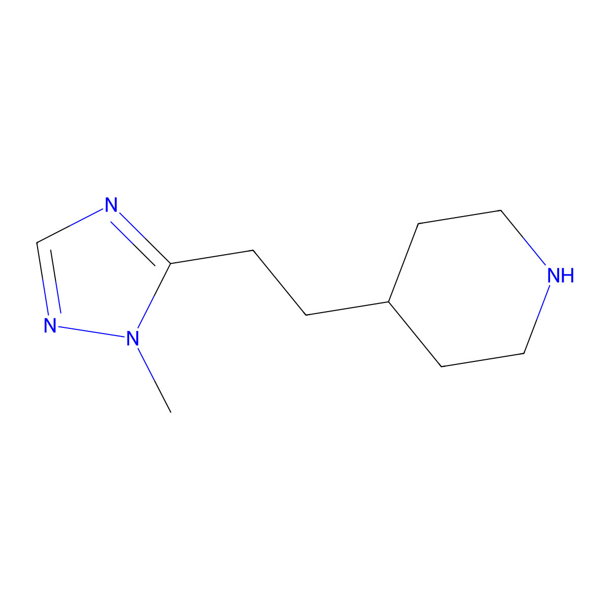 4-(2-(1-Methyl-1h-1,2,4-triazol-5-yl)ethyl)piperidine molecular structure, CAS 1247515-91-8