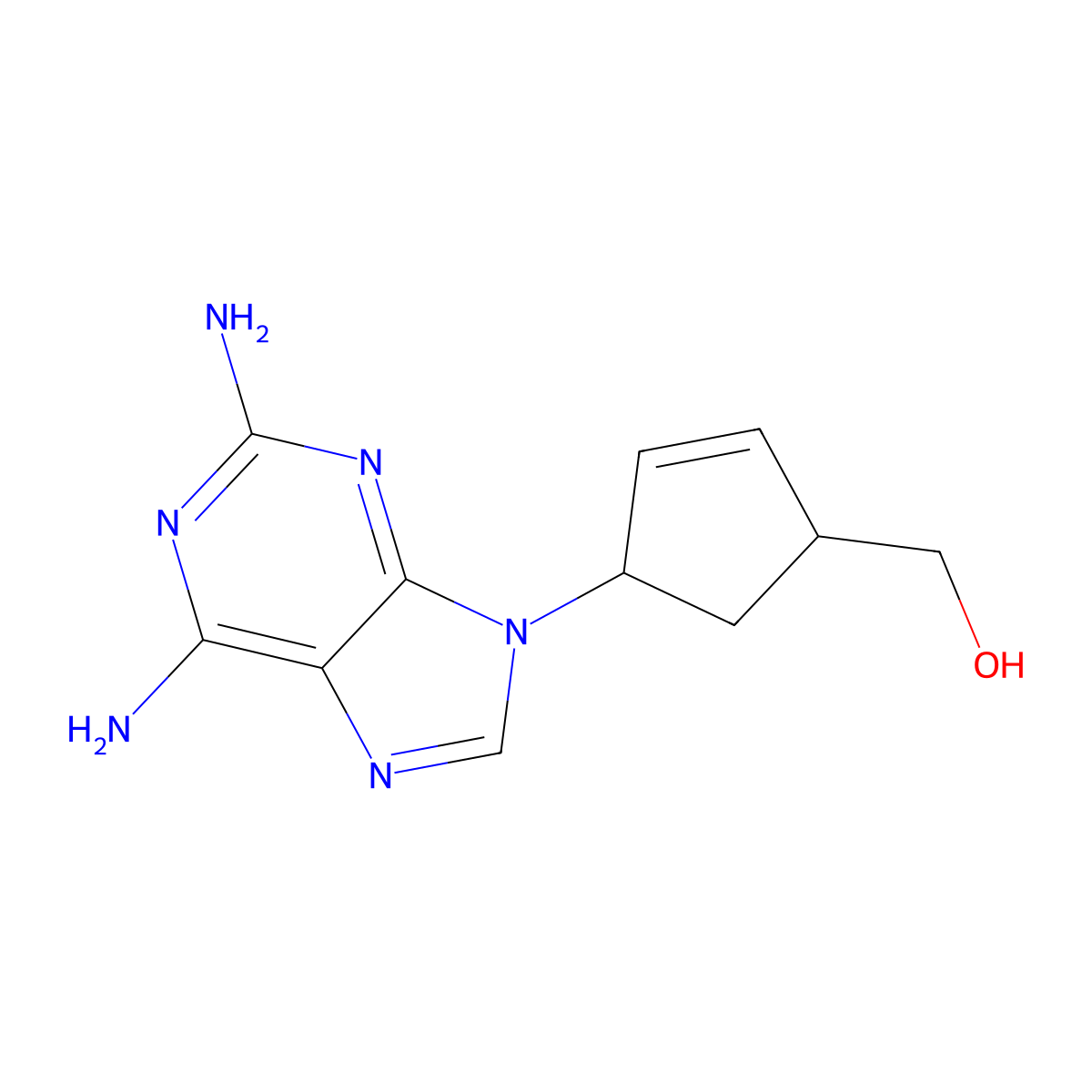 6-Aminocarbovir molecular structure, CAS 124752-25-6
